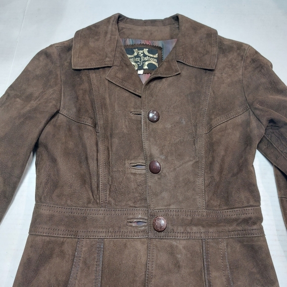 LEATHER FASHION Women's Brown Leather Jacket Size 34 - Picture 13 of 16